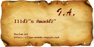 Illés Amadé névjegykártya
